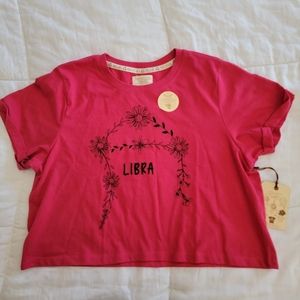 Womens Libra crop tshirt